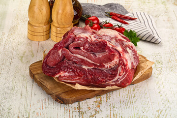 Raw beef meat for cooking