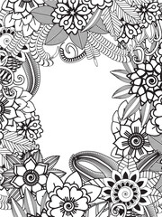 Frame Designs for Relaxation Coloring Sheets