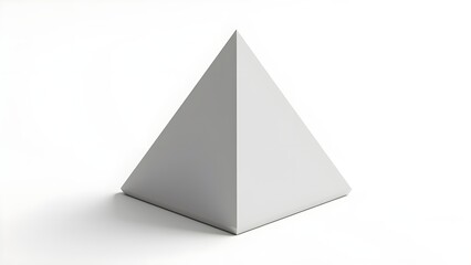Fototapeta premium 3D Pyramid Shape Isolated on White Background