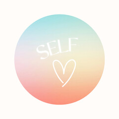 Self love aura gradient Instagram highlight cover template