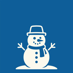 snowman frame with empty space for text on colorful background