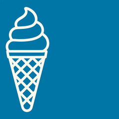 ice cream frame with empty space for text on colorful background