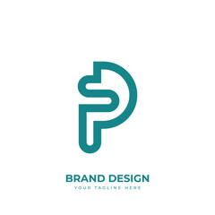 Obraz premium Letter Sp or Ps initial minimal stylish royalty elegant logo