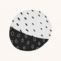 Black circle clipart, dots design