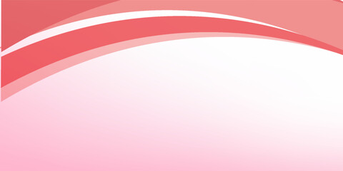 Abstract red and white curved wave background with clean modern design. Vector Illustration