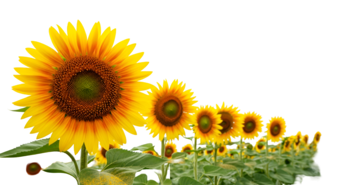 Sunflower Field with Large Foreground Sunflower graphic