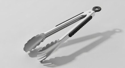 Metal Serving Tongs with Ergonomic Handles for Kitchen and Grilling