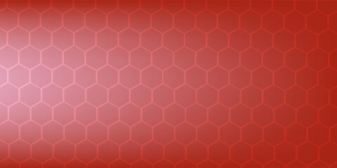 Geometric red abstract background with hexagons.