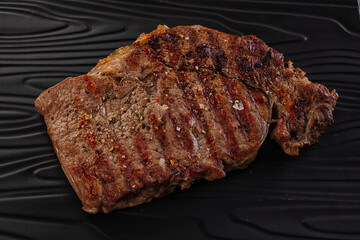 Grilled rib eye beef steak