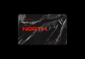 Business Card With Plastic Overlay Mockup