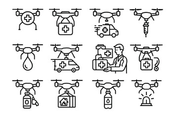 Obraz premium Package bottle vector medical relief doctor delivery ambulance icon emergency emer