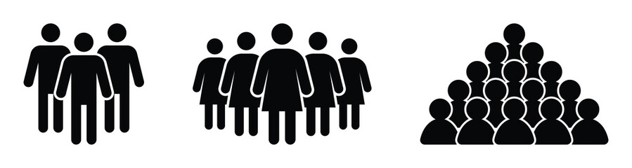 People crowd icons