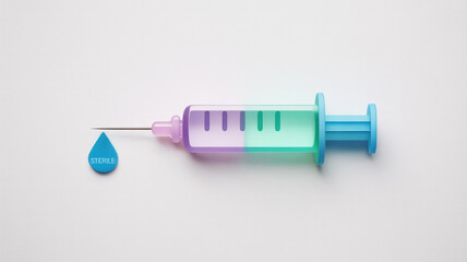 Syringe with Droplet Medical Concept