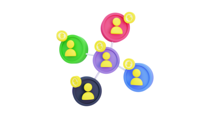Hd transparent 3d icons People network concept