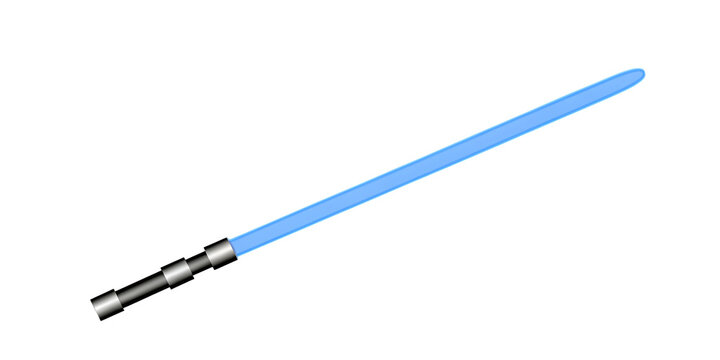 lightsaber isolated on white background, png, ai generated