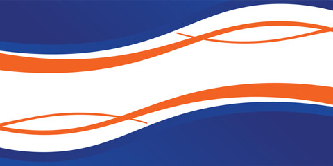 Abstract orange and blue banner background. Graphic design banner pattern background template. dynamic curve shape design.