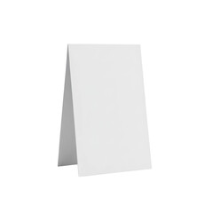 Blank white folded table tent a-frame card mockup