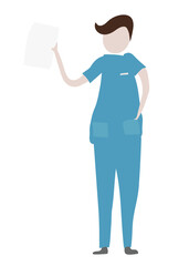 Nurse png, jobs clipart, medical worker illustration vector