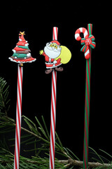 3 pailles festive pour enfants