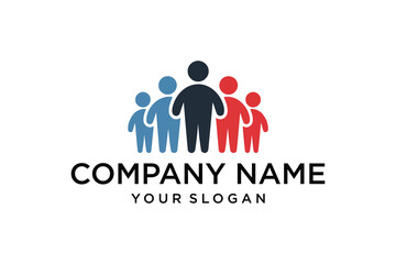 Stylized Group of People Icons Logo for Teamwork, Community, or Diversity Concept