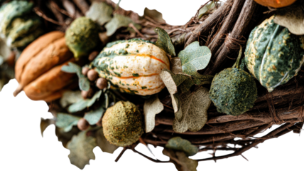 Assortment of colorful dried fruits and mixed nuts displayed in baskets at local market stall isolated on white background