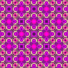 Vibrant Purple and Magenta Seamless Tile Pattern