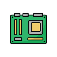 motherboard icon vector design template simple and clean