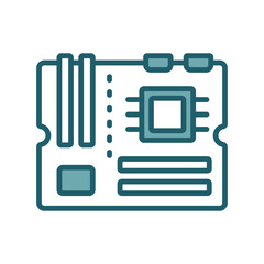 motherboard icon vector design template simple and clean