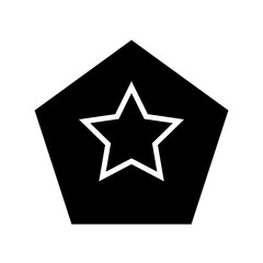 Pentagon glyph icon. geometric pentagon glyph icon. vektor. 