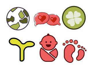 Life, Nature, and Love Icons Set
