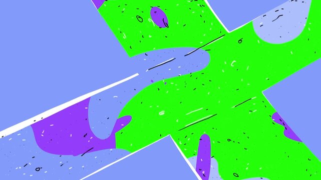 Colorful Hand-Drawn Liquid Transition &ndash; Green Screen Background