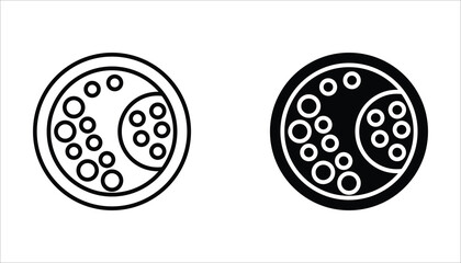 Cholesterol icon set. editable icons, can be used in logo, UI and web design, Flat illustration of vector icon on white background.