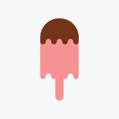 Ice cream icon vector art on white background