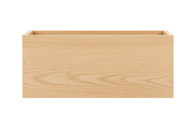 Empty light wood planter box for home and garden