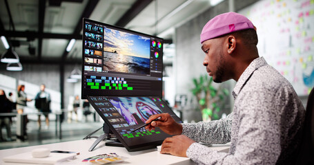 Talented Graphic Designer Creating Intricate Digital Art