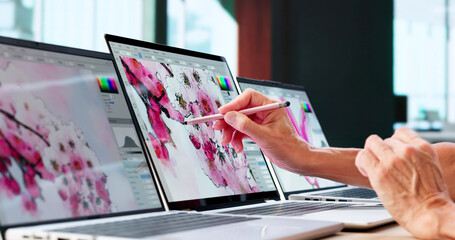 Designer Women Creating Graphics For Web