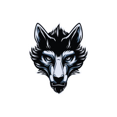 Wolf head mascot. Logo design. Illustration for printing on t-shirts.
