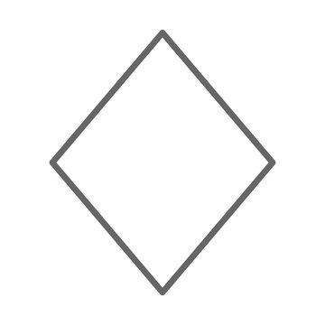 Stroke rhombus geometric shape transparent png