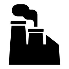 PNG factory flat icon, transparent background