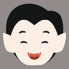 Halloween character. Funny costumes: vampire. Kids in spooky outfits with trick or treat. Illustration in cartoon style, doodle mascots