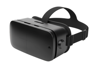 Modern black headset for virtual reality immersion.