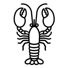 Simple Marine Crustacean Lobster Icon