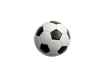 Soccer ball isolated on transparent background