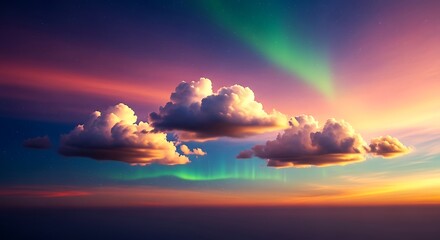 Beautiful sunset and sunrise over the sea with colorful sky and clouds