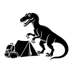 Roaring Adventures Dinosaur Camping Trip with Backpack and Tent Icon