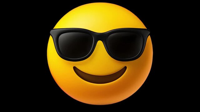 3D Cool Emoticon Motion Graphic Animation For Modern Digital Communication Social Media Content And Creative Visual Expression.