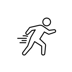 Running Man Icon A Symbol of Speed and Motion.