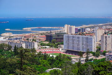 Obraz premium Algeria, Alger, mediterranean sea, africa, north africa, algiers, aerial africa, algeria capital, algerian, african village, algeria tourism, aerial, arab, road, arabic, morning, African.