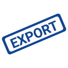 Export grunge rubber stamp seal with background. Export sign illustration.