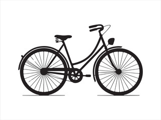 Fototapeta premium Bicycle silhouette vector, Bicycle clipart design, Bicycle icon silhouette vector illustration. 